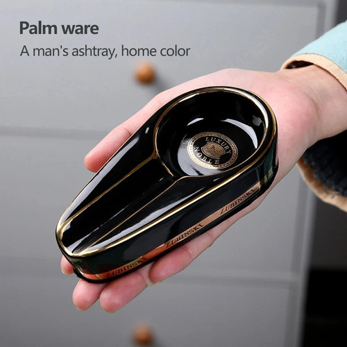 Portable cigar ashtray - cigar, ceramic