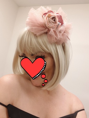 Pale dusky pink hair - pale,