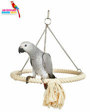 LARGE 40CM ROPE RING PARROT
