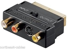 Gold Scart Plug to 3 x RCA