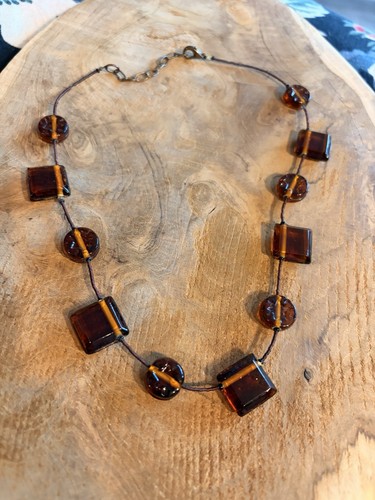 Vintage amber effect glass - amber,