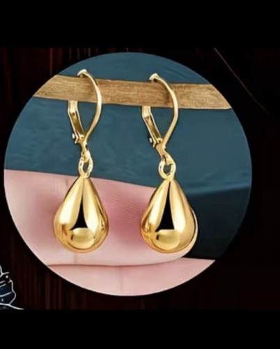 Yellow gold plated teardrop - yellow,