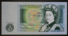 BANK OF ENGLAND 1981-84 SOMERSET £1 POUND UNCIRCULATED BANKNOTE.              5x