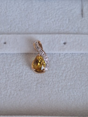 Sphene and diamond yellow - and, 9k