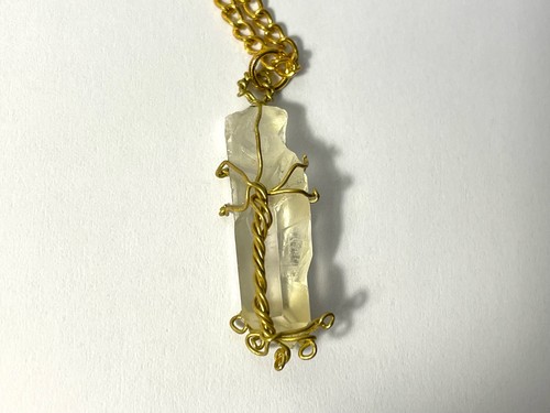 Handmade gold tree necklace - tree,