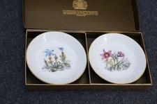 Royal Worcester pin trinket dish pair Bone China Original Box