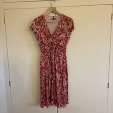 Jigsaw Floral Jersey Dress - L - Pink