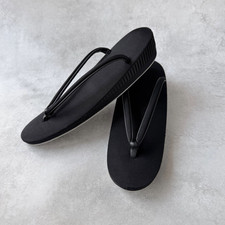 Vintage black zori sandals - black,