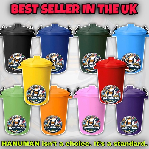 50l plastic black bin - ,