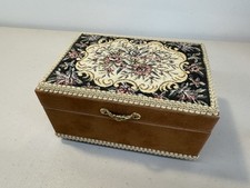 Vintage Brown Embroidered
