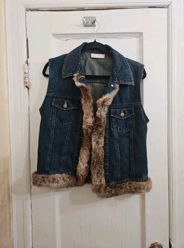 Real rabbit fur vest size - real,