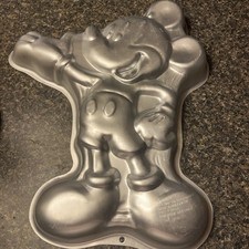 Wilton Disney Mickey Mouse Cake Pan 2105-3801 Vintage 1995 Aluminum Mold
