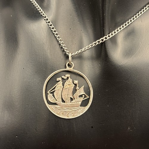 Half penny novelty pendant - penny,