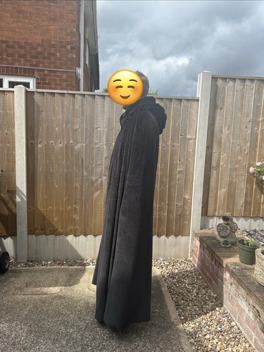 Hooded black cloak - hooded,
