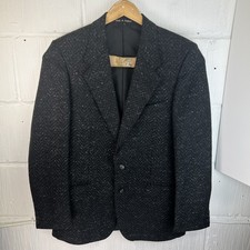 Men’s Chatsworth Wool Herringbone Blazer Jacket 40R Made in England Tweed Style
