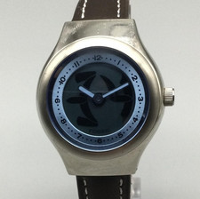 Fossil Big Tic Watch Womens 30mm Silver Blue Animation Dial SR-780 New Battery