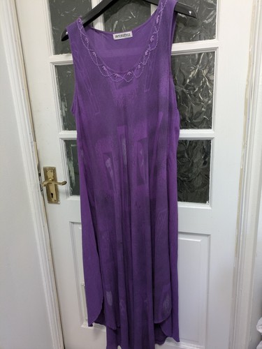 Purple indian cotton dress - purple,