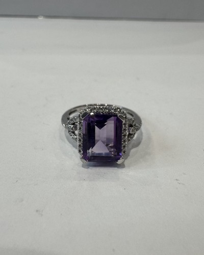 18ct white gold amethyst - 18ct,