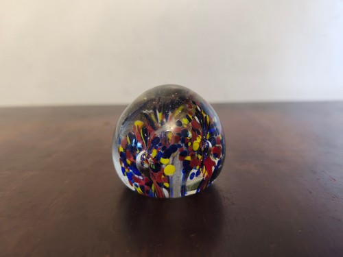 Vintage art glass paperweight - art,