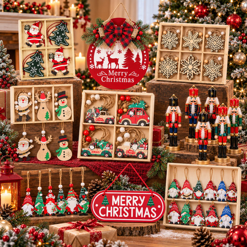 Christmas ornaments wooden - ornaments,