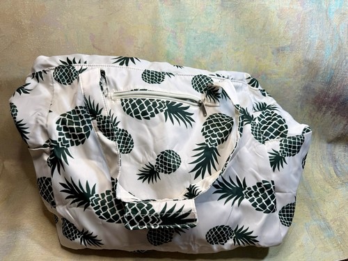 Large beige with green - with,