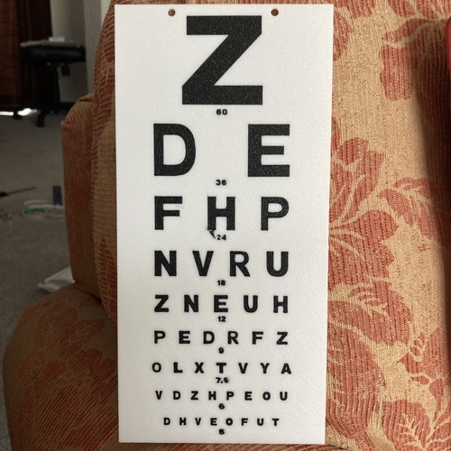 Snellen eye vision test - 3m,