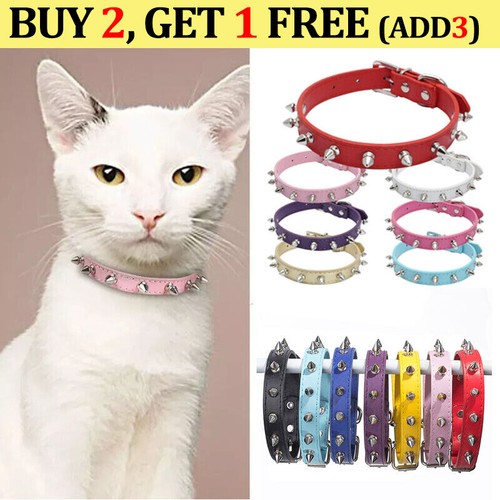 Cat dog collar leather - dog,