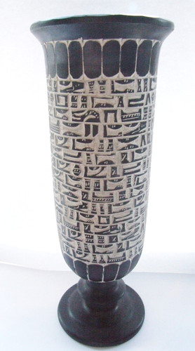 Stone vase candle holder - stone, /candle