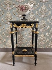 Black Side Table Retro Baroque