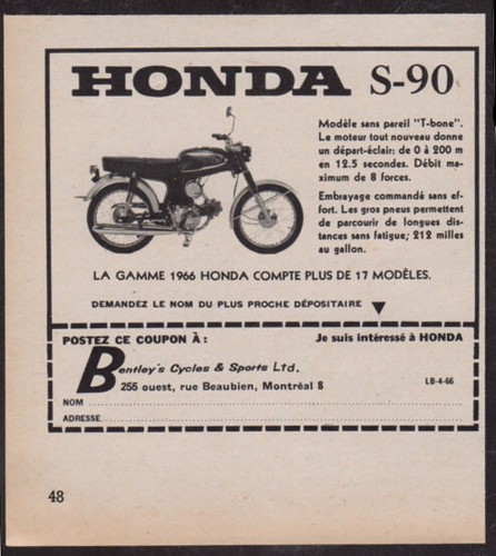 1966 honda motorcycle - 1966,