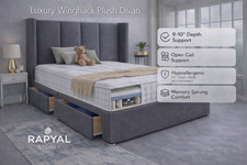 WINGBACK 4 PANEL PLUSH DIVAN