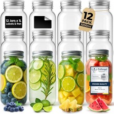 6/12 Pack 1L Mason Jars