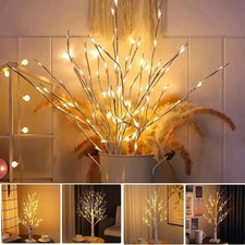 80 LED Branch Twig Lights Light Up Willow Tree Branches Bedroom Home Party Decor