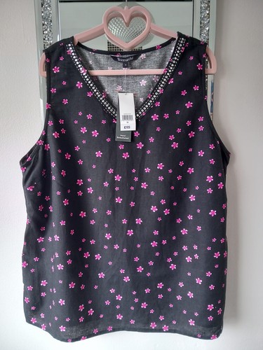 Bonmarché black neck - black, linen