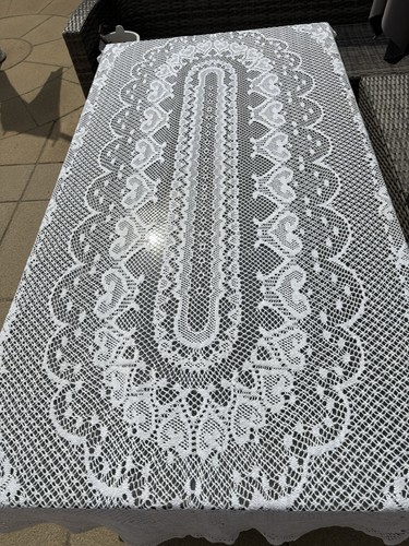 White vintage crocheted - vintage, floral