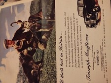 Di43 Ephemera 1951 Advert Folded Triumph Mayflower Motor Car 