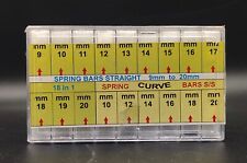 292 Assortment Stainless Steel Spring Bars Straight And Curved For Watches Strap