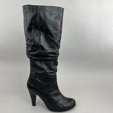 Aldo Black Leather Knee High