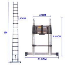 Folding telescoping ladder - folding,