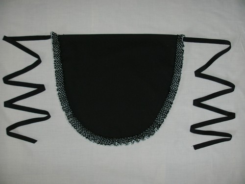 Adults black polka - adults, frilly