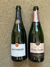 2x Empty Taittinger and NF