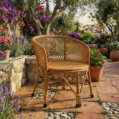 Handmade rattan barrel - handmade,