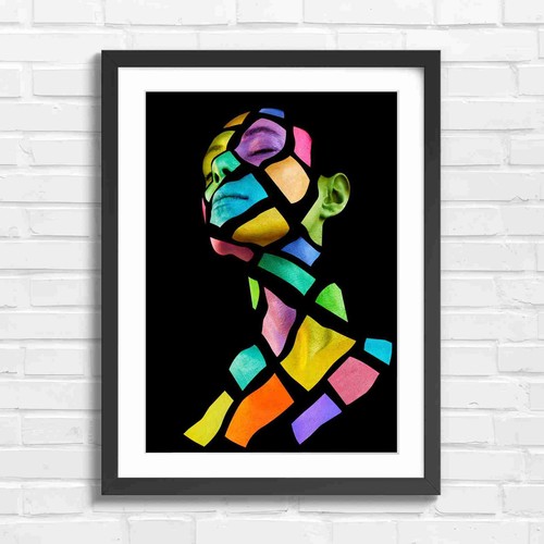 Colorful fragmented stained - fragmented,