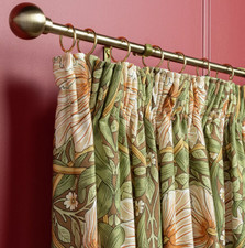 Pair of Habitat x Morris & Co. Pimpernel Curtains Pinch Pleat 168 x 183cm Green