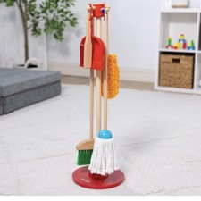 Let’s Play House! Dust! Sweep! Mop! Pretend Play wooden Montessori Toys for Kids
