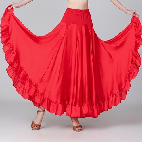 Women satin ballroom skirt - ballroom,