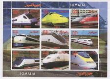 MODERN TRAIN RAILWAY TRANSPORT 1999 MNH STAMP SHEETLET
