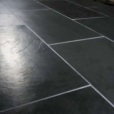 BLACK CALIBRATED RIVEN SLATE Wall & Floor Tiles SAMPLE 