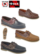 Mens leather deck shoe new - deck,