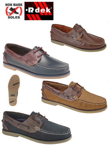 Mens leather deck shoe - shoe, new